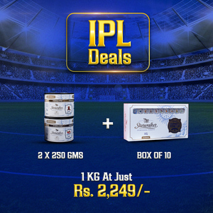 IPL DEAL: 2 X 250GMS + Box of 10 (1 KG)